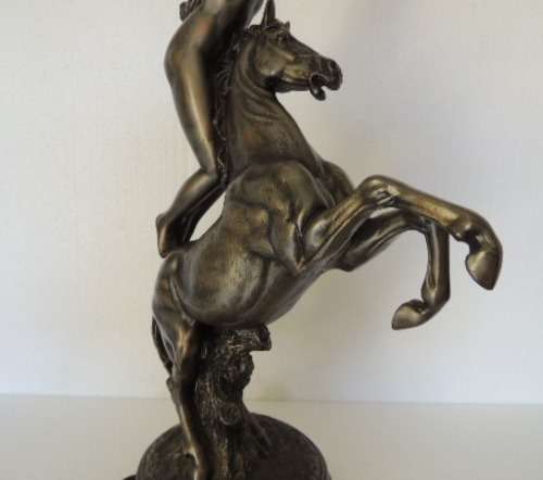 MAGNIFICENT LAMP - NUDE LADY ON REARING HORSE - PRICE REDUCED