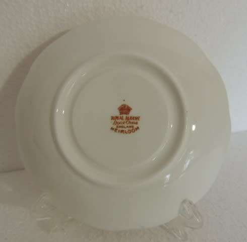 ROYAL ALBERT SAUCERS - "HEIRLOOM" - WITH GILT