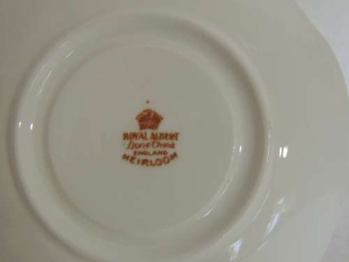 ROYAL ALBERT SAUCERS - "HEIRLOOM" - WITH GILT