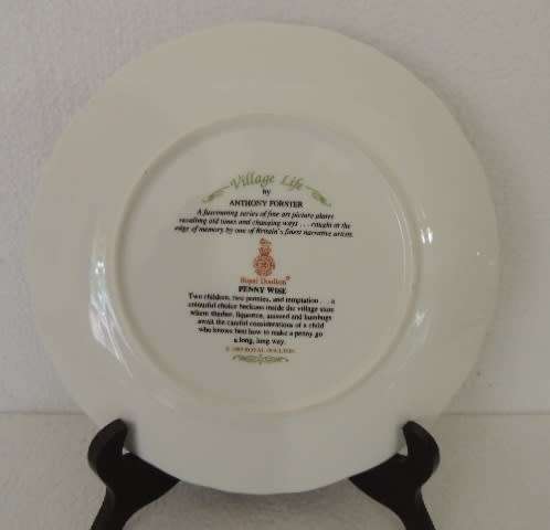 ROYAL DOULTON PLATE - VILLAGE LIFE SERIES, "PENNY WISE"