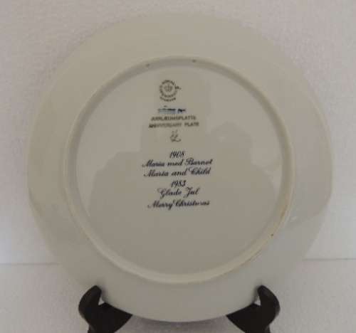 ROYAL COPENHAGEN CHRISTMAS ANNIVERSARY PLATE 1908 - 1983 - "MARY AND CHILD"