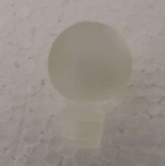 FROSTED PINK PERFUME BOTTLE WITH AMAZING ART NOUVEAU STYLE DECORATION