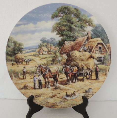 WEDGWOOD RACK PLATE - FOUR SEASONS - "SUMMER HAYMAKING" WITH COA