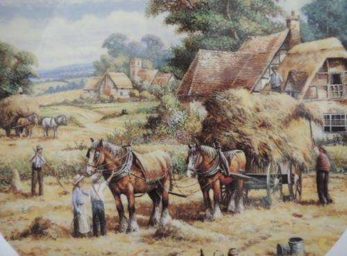 WEDGWOOD RACK PLATE - FOUR SEASONS - "SUMMER HAYMAKING" WITH COA