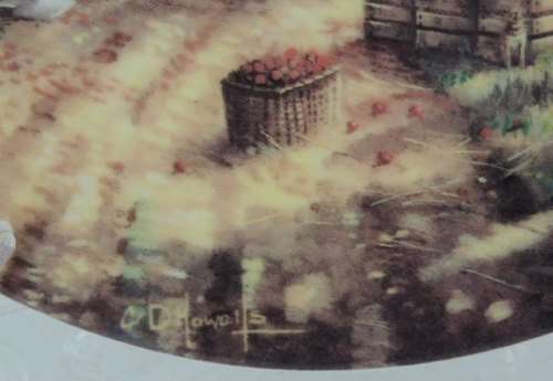 WEDGWOOD "COUNTRY DAYS" SERIES PLATE - "THE APPLE PICKERS" with COA