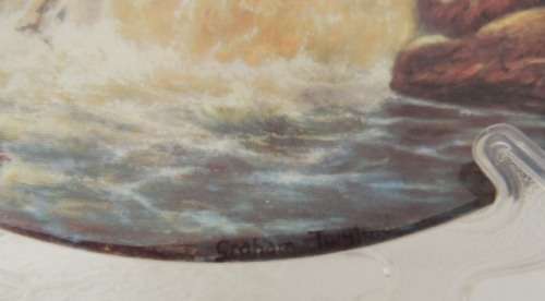 WEDGWOOD PLATE FROM "GONE FISHING" SERIES - " THE SALMON LEAP" with COA