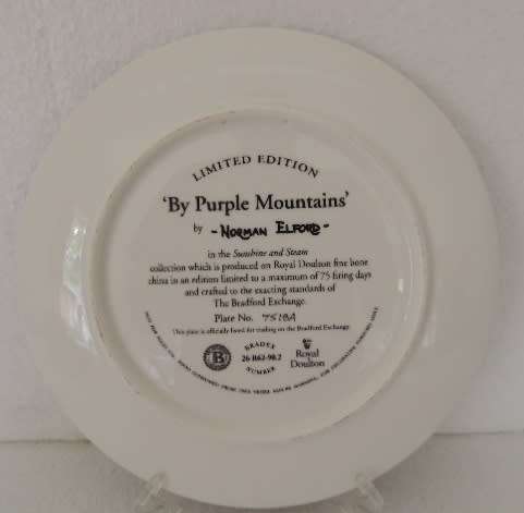 Royal Doulton Plate - `BY PURPLE MOUNTAINS` (Price reduced)