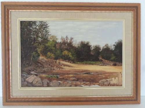 RON CAMPBELL OIL ON BOARD - "DRY RIVER" - Low start
