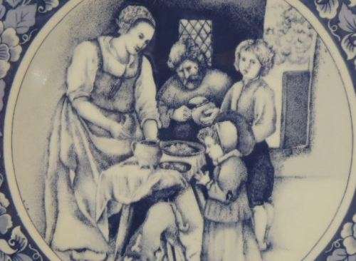 DELFT RACK PLATE - "SAYING GRACE"