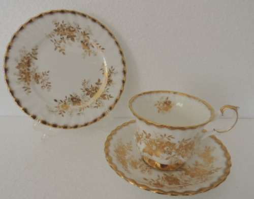 ROYAL ALBERT TRIOS - "ANTOINETTE" (2 AVAILABLE) - Absolutely gorgeous!