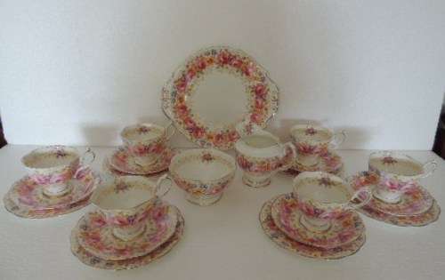 ROYAL ALBERT TEA SET - "SERENA"