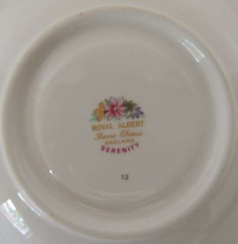 ROYAL ALBERT TEA SAUCER - "SERENITY"