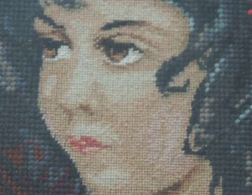 TAPESTRY FRAMED BEHIND GLASS