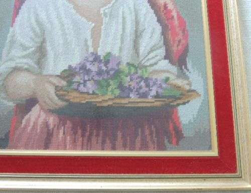 TAPESTRY FRAMED BEHIND GLASS