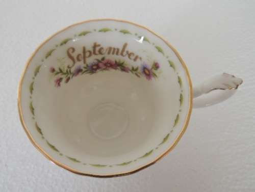 ROYAL ALBERT FLOWER OF THE MONTH TRIO SEPTEMBER - "MICHAELMAS DAISY"