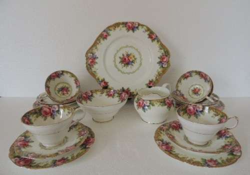 PARAGON 21 PIECE TEA SET - "TAPESTRY ROSE" , clearance sale
