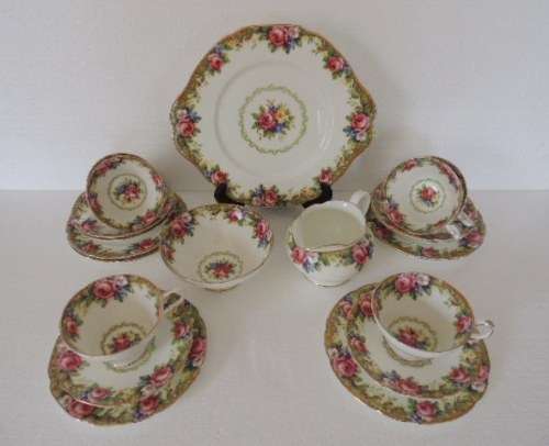 PARAGON 21 PIECE TEA SET - "TAPESTRY ROSE" , clearance sale
