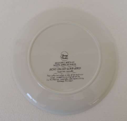 HERITAGE COLLECTION BEAUTIFUL BIRDS OF SOUTH AFRICA'S WILDS - ROSY FACED LOVE-BIRD