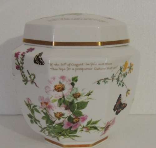 CAVERSWALL OCTAGONAL GINGER JAR -  "SUMMER" - STUNNING!!