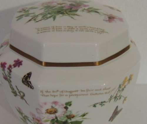 CAVERSWALL OCTAGONAL GINGER JAR -  "SUMMER" - STUNNING!!