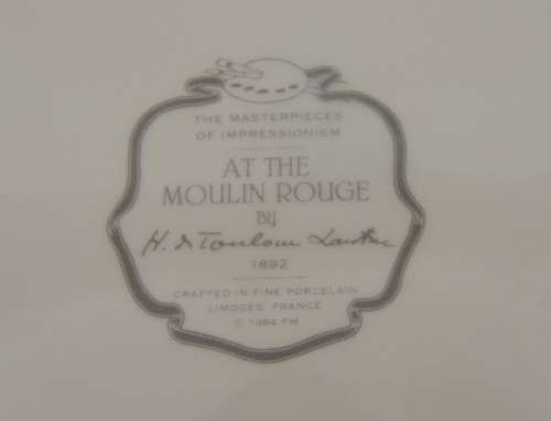 LIMOGES MASTERPIECES OF IMPRESSIONISM - "AT THE MOULIN ROUGE"  by Henri de Toulouse-Lautrec