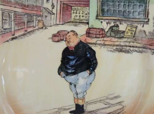 ROYAL DOULTON DICKENS WARE RACK PLATE 26 cm - "THE FAT BOY"