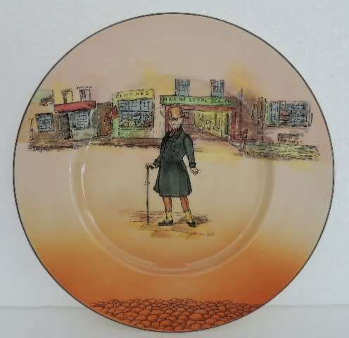 ROYAL DOULTON DICKENS WARE RACK PLATE 26 cm - "MR MICAWBER", Signed by Charles Noke