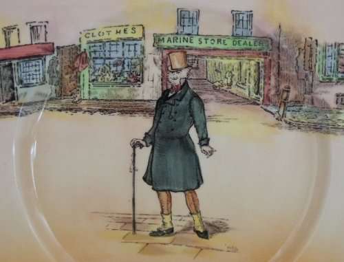 ROYAL DOULTON DICKENS WARE RACK PLATE 26 cm - "MR MICAWBER", Signed by Charles Noke