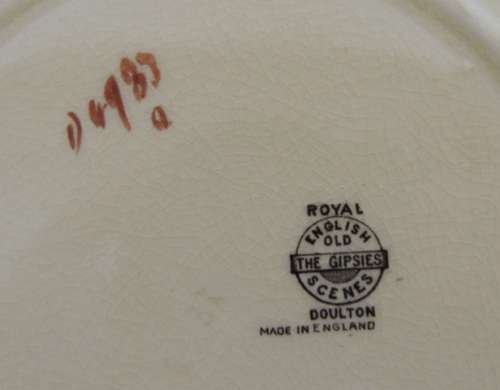 ROYAL DOULTON SERIES WARE CAKE PLATE - "THE GIPSIES"