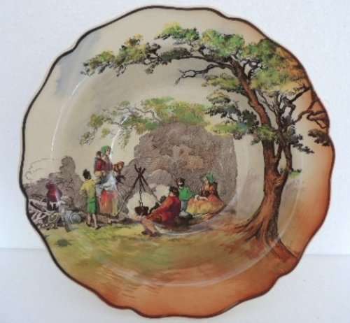 ROYAL DOULTON SERIES WARE LARGE FRUIT BOWL - "THE GIPSIES"