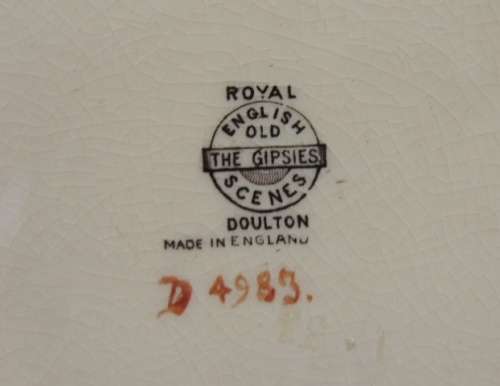 ROYAL DOULTON SERIES WARE LARGE FRUIT BOWL - "THE GIPSIES"