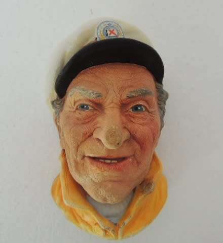 MAGNIFICENT CHALKWARE HEAD - "SKIPPER"