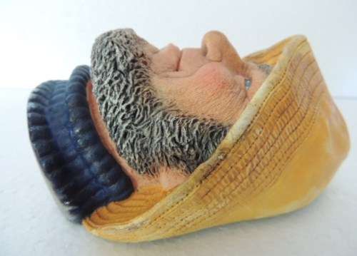 MAGNIFICENT CHALKWARE HEAD - "OLD SALT" by Legend Products - signed