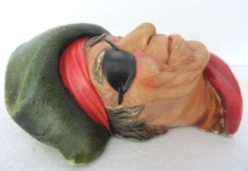 MAGNIFICENT CHALKWARE HEAD - "SMUGGLER"