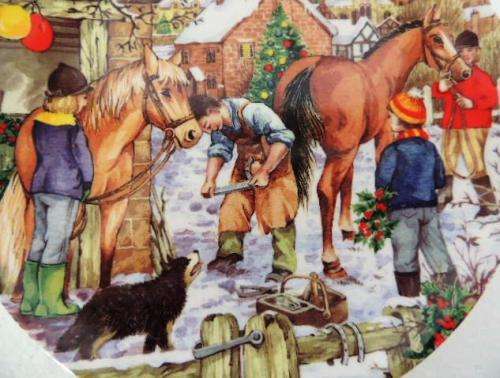 WEDGWOOD PLATE - "NEW SHOES FOR CHRISTMAS", boxed with COA