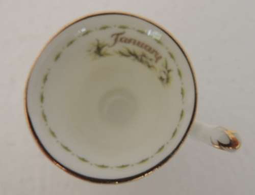 ROYAL ALBERT MINIATURE FLOWER OF THE MONTH DUO - JANUARY