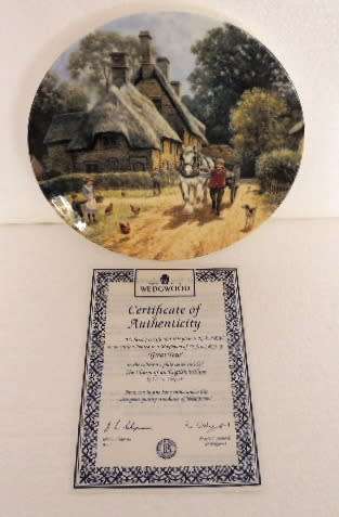 WEDGWOOD LIMITED EDITION PLATE - "GREAT TEW" with COA and BOXED