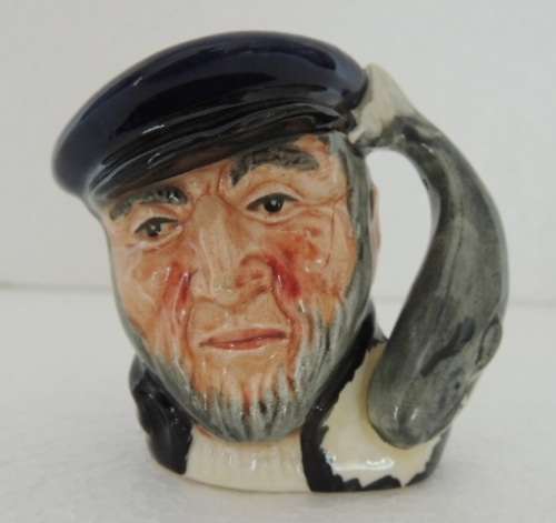 ROYAL DOULTON SMALL CHARACTER JUG - CAPT AHAB  6.5 cm