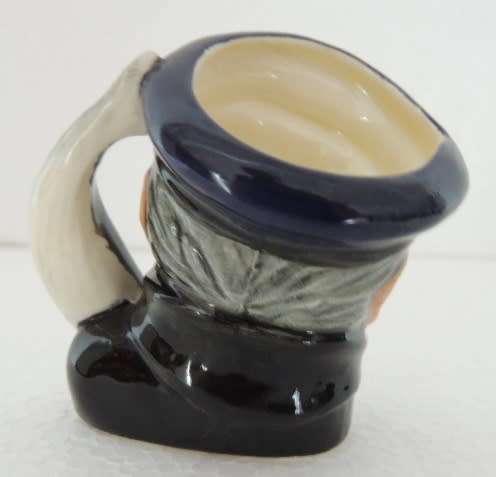 ROYAL DOULTON SMALL CHARACTER JUG - CAPT AHAB  6.5 cm