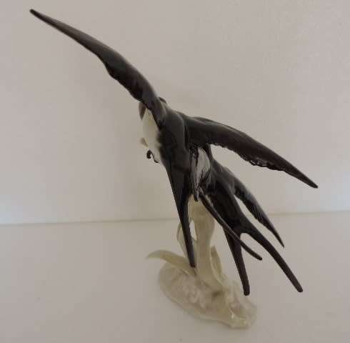 HUTSCHENREUTHER "SWALLOWS IN FLIGHT" - ABSOLUTELY EXQUISITE