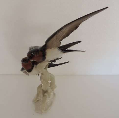 HUTSCHENREUTHER "SWALLOWS IN FLIGHT" - ABSOLUTELY EXQUISITE
