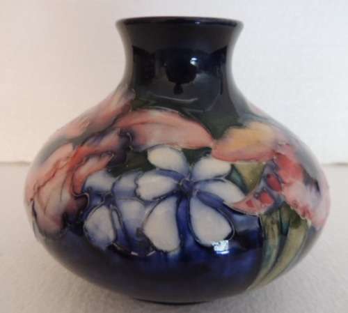 MOORCROFT "ORCHID" VASE - SIMPLY STUNNING, 13 cm, RESERVED FOR nicandtk