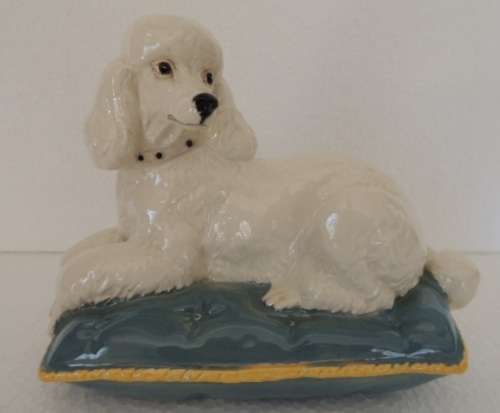 BESWICK POODLE ON CUSHION # 2985