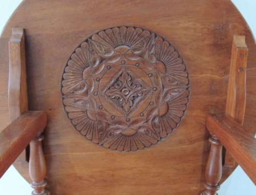 OAK MONKS CHAIR - METAMORPHIC, price reduced