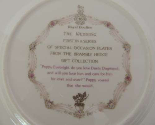 ROYAL DOULTON BRAMBLY HEDGE - THE WEDDING