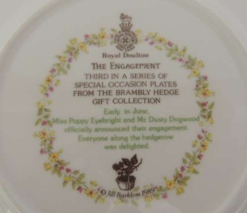 ROYAL DOULTON BRAMBLY HEDGE - THE ENGAGEMENT