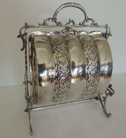 MAGNIFICENT SILVER PLATED MUFFIN WARMER, price reduced