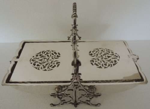 MAGNIFICENT SILVER PLATED MUFFIN WARMER, price reduced