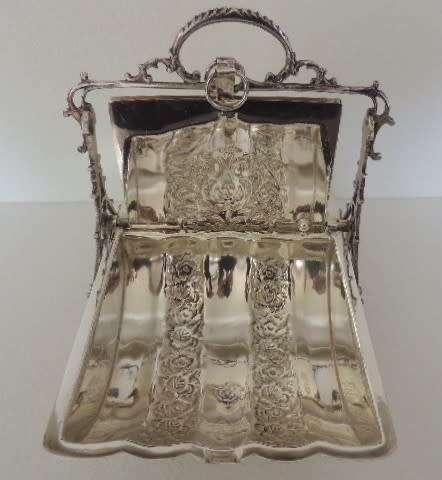 MAGNIFICENT SILVER PLATED MUFFIN WARMER, price reduced