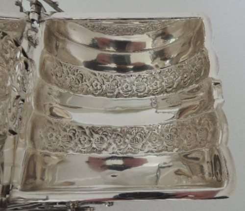 MAGNIFICENT SILVER PLATED MUFFIN WARMER, price reduced